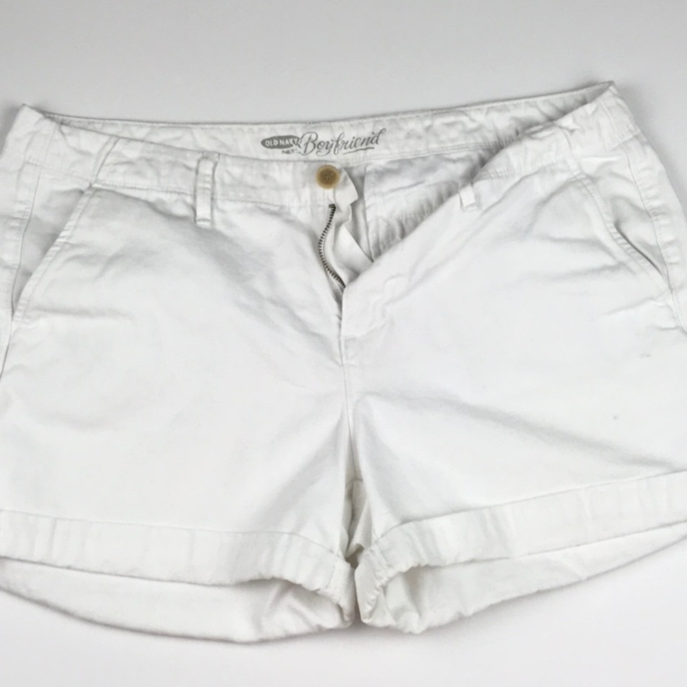 Size 12 Cuffed White Shorts